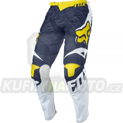 Kalhoty motokros FOX 180 RACE SE - černo-bílo-žluté