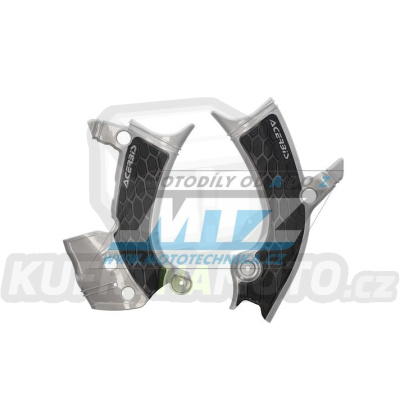 Kryty rámu Yamaha YZF450 / 23-25 + YZF250 / 24-25 + YZF250X+YZF450X + Fantic XXF450 - barva šedo-černá
