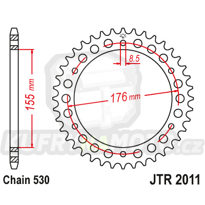 Řetězová rozeta JT JTR 2011-45 45 zubů, 530