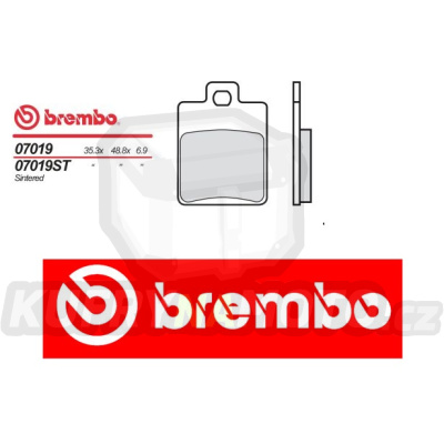 Brzdové destičky Brembo PIAGGIO ENERGY EXTREME DD 50 r.v. Od 99 -  Originál směs Zadní