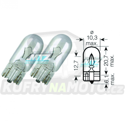 Žárovka T10 12V 2W W2.1x9.5