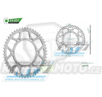 Rozeta řetězová (převodník) Dural 0808-50zubů ESJOT 51-32041-50 - barva stříbrná - Suzuki RM125 / 80-11+RM250 / 82-12+RMX250 / 89-00+RMZ250 / 07-20+RMZ450 / 05-20+RMX450Z / 10-19+DRZ250 / 01-07+DR350 / 96-99+DRZ400S / 00-20+DRZ400E / 00-07 + Kawasaki