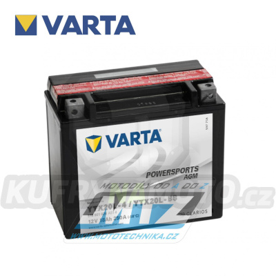 Baterie (akumulátor motocyklový) VARTA Powersports AGM - YTX20L-BS (12V-18Ah)