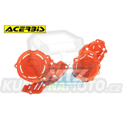 Kryty spojkového víka a víka zapalování Acerbis - KTM 250EXCF+350EXCF / 24-25 + Husqvarna FE250+FE350 / 24-25 + Gas-Gas ECF250+ECF350 / 24-25 - barva oranžová