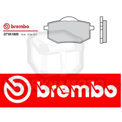 Brzdové destičky Brembo YAMAHA XV VIRAGO 400 r.v. Od 88 -  směs Originál Přední