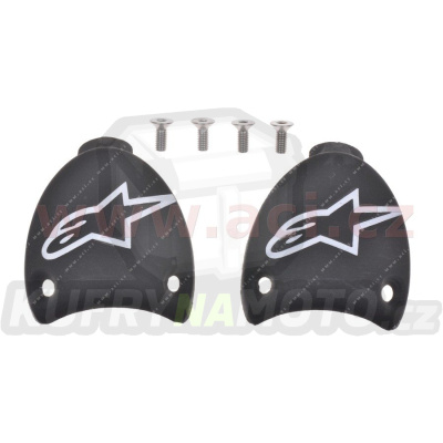 slidery paty pro boty SMX PLUS, ALPINESTARS (černé/bílé, pár)