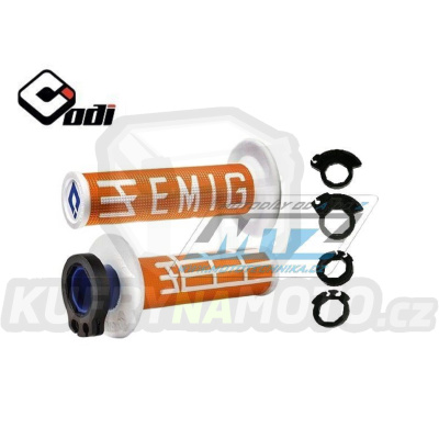 Rukojeti ODI V2 LOCK ON EMIG (2takt+4takt včetně 5 nástavců) - bílo-oranžové
