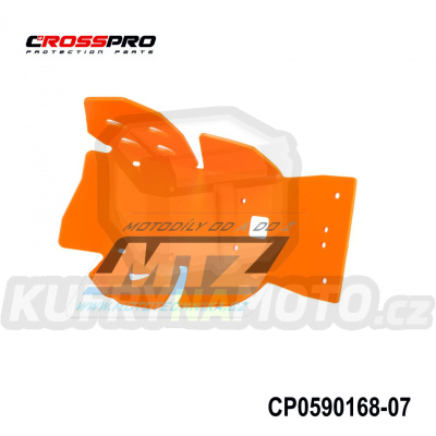 Kryt pod motor plastový DTC Engine Guard - KTM 450EXC+500EXC / 17-19 - barva oranž