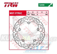 Kotouč brzdový TRW MST277RAC (245/132/5D) - Yamaha MT-07 + Tracer700 + XSR700 + MT-09 + Tracer900 + XSR900 + XTZ700 Tenere