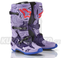 boty TECH 10 limitovaná edice LASER, ALPINESTARS (fialová/červená/modrá)