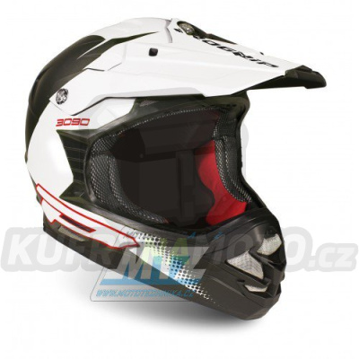Přilba Progrip 3090 Kombat Triple Composite - černo/ bílá - velikost L