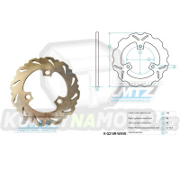 Kotouč brzdový MTZ nerezový - zubatý desing - Suzuki LTR450 / 06-11
