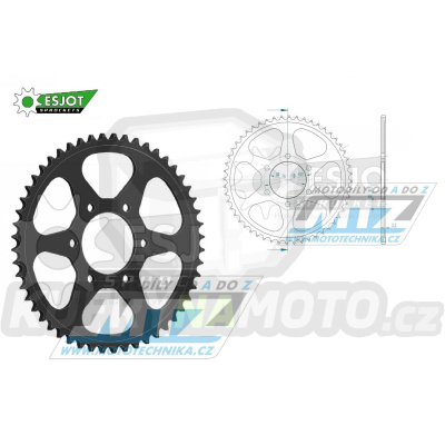 Rozeta ocelová (převodník) 0827-44zubů ESJOT 50-27005-44 - Suzuki GSXR1100W / 93-98 + RF900R / 94-00 + GSXR1100W 95-98 + GSXR1100K+GSXR1100 / 89-92 + GSX1100F / 88-96