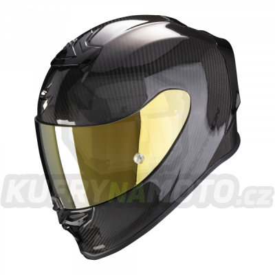 Moto přilba SCORPION EXO-R1 CARBON AIR CARBON solid černá