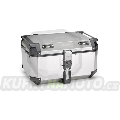 MONOKEY TopCase K-FORCE - 58L, KAPPA (stříbrný, hliník, 55,5x32,3x45,4)