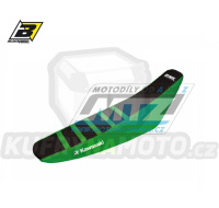 Potah sedla Kawasaki KXF250 / 21-25 + KXF450 / 19-25 - barva černo-zelená - typ potahu ZEBRA