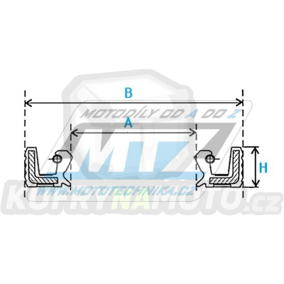 Gufero/Simerink motoru TC - rozměry 24x35x7mm VITON