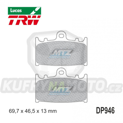 Destičky brzdové DP946-LU TRW Lucas MCB741 - směs Allround