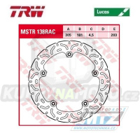 Kotouč brzdový TRW MSTR138RAC (305/181/5D) - BMW R1200GS / 08-12 + R1200GS Adventure / 08-13