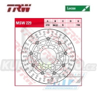 Kotouč brzdový plovoucí TRW MSW229 (310/94/5D) - kulatý design - Honda VFR800F / 14- + VFR800X Crossrunner / 15-