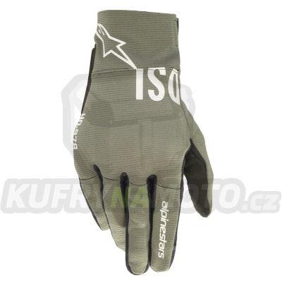 rukavice SHOTARO kolekce DIESEL JEANS, ALPINESTARS (zelená/černá/bílá)