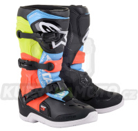 boty TECH 3S YOUTH, ALPINESTARS, dětské (černá/žlutá fluo/červená fluo)