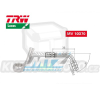 Koncovka brzdové hadice TRW VarioFlex MV10D70 (banjo 10mm zahnuté 70°) - barva Alu stříbrná