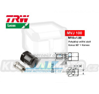 Koncovka brzdové hadice TRW VarioFlex MVJ100 (šroubení vnitřní závit M10x1 pohyblivé) - barva černá