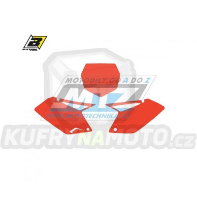 Polepy číslových tabulek (vystřižené) - Suzuki RMZ250 / 07-09 - barva červená