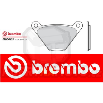 Brzdové destičky Brembo HARLEY DAVIDSON FLH 80 1340 r.v. Od 81 -  směs Originál Přední