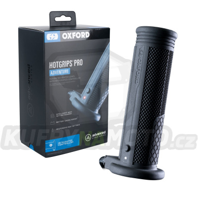 gripy vyhřívané HOTGRIPS PRO ADVENTURE, OXFORD (s integrovaným ovládáním v rámci gripu)
