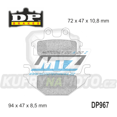 Destičky brzdové DP967 - DP BRAKES směs Premium Sinter OEM