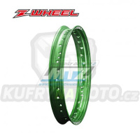 Ráfek motocyklový - rozměr 1,85x19" 36H (předvrtaný / 36 otvorů) ZETA Z-WHEEL W01-73414 - zelený (zadní)