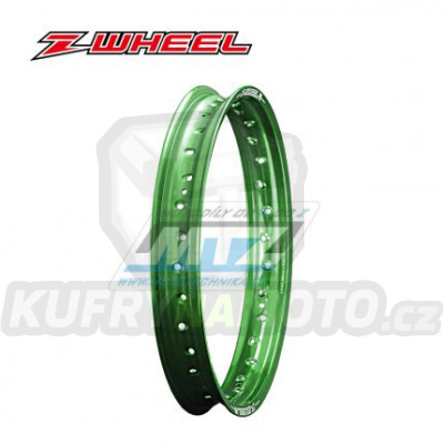 Ráfek motocyklový - rozměr 1,85x19&quot; 36H (předvrtaný / 36 otvorů) ZETA Z-WHEEL W01-73414 - zelený (zadní)