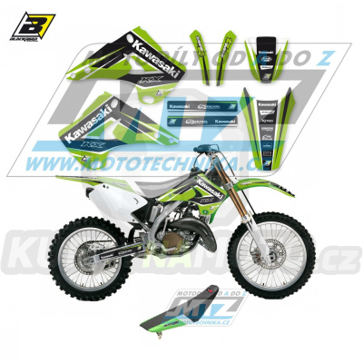Polepy s potahem sedla (sada polepů a potah sedla Dream) - Kawasaki KX125+KX250 / 03-08 - typ polepů Dream4