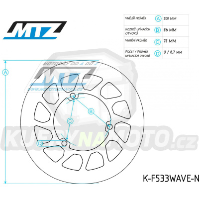 Brzdový kotouč-K-F533WAVE-N- výprodej