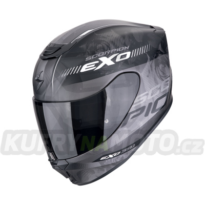 Moto přilba SCORPION EXO-391 AVA matná černo/stříbrná
