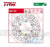 Kotouč brzdový TRW MST303 (260/108/6D) - Gas-Gas EC250+EC300 / 97-20 + EC125+EC200+MC125+MC250 + ECF250+ECF300+ECF450