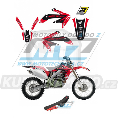 Polepy s potahem sedla (sada polepů a potah sedla Dream) - Honda CRF450X / 04-16 - typ polepů Dream4