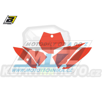 Polepy číslových tabulek (vystřižené) - KTM 65SX / 09-15 - barva červená