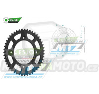 Rozeta řetězová (převodník) Dural 0798-46zubů ESJOT 51-15026-46BP - barva černá elox - Suzuki RM80 / 83-01 + RM85 / 02-20 + Yamaha YZ80 / 93-01 + YZ85 / 02-20 + Beta RR125 / 06-12