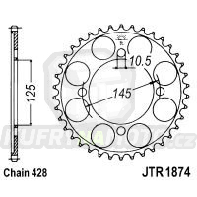 Řetězová rozeta JT JTR 1874-59 59 zubů, 428
