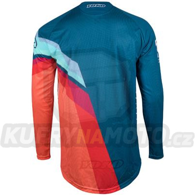 Dětský motokrosový dres YOKO VIILEE modrý / oranžový / modrý M