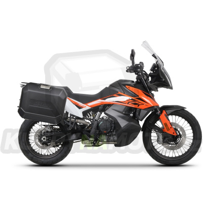 Kompletní sada bočních černých hliníkových kufrů SHAD TERRA BLACK 36L/47L , včetně montážní sady SHAD KTM Adventure 790 (R)