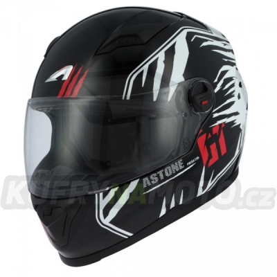 Moto přilba ASTONE GT2 PREDATOR černo/bílá