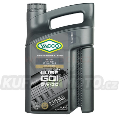 Motorový olej YACCO LUBE GDI 5W30, 5 L