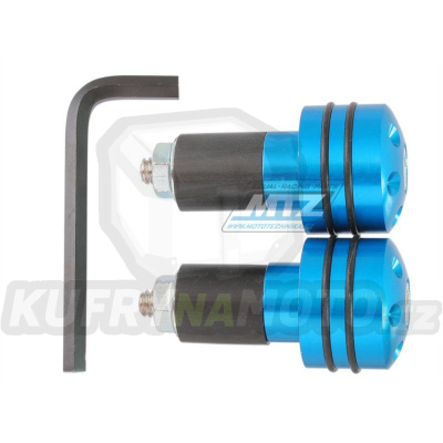 Koncovky/závaží řidítek RUBBER - modré (pro vnitřní průměr řidítek ¤17mm)