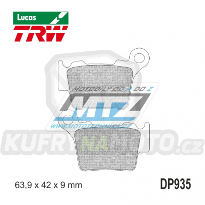 Destičky brzdové DP935-LURASI TRW Lucas MCB743RSI - směs Sinter Offroad