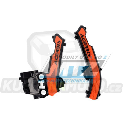 Kryty rámu Gas-Gas MC50+MCE 5 / 21-23 + Husqvarna EE5 / 20-23 + TC50 / 17-23 + KTM 50SX / 16-23 + SX-E 3 / 23 + SX-E 5 / 20-23 - barva černo-oranžová