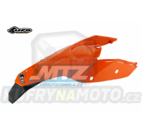 Blatník zadní s bočnicema včetně LED světla KTM 125+200+250+300EXC + 250+400+450+530EXC / 08-11 - barva oranžová